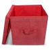 Sirocco Red Weave Storage Box with Lid